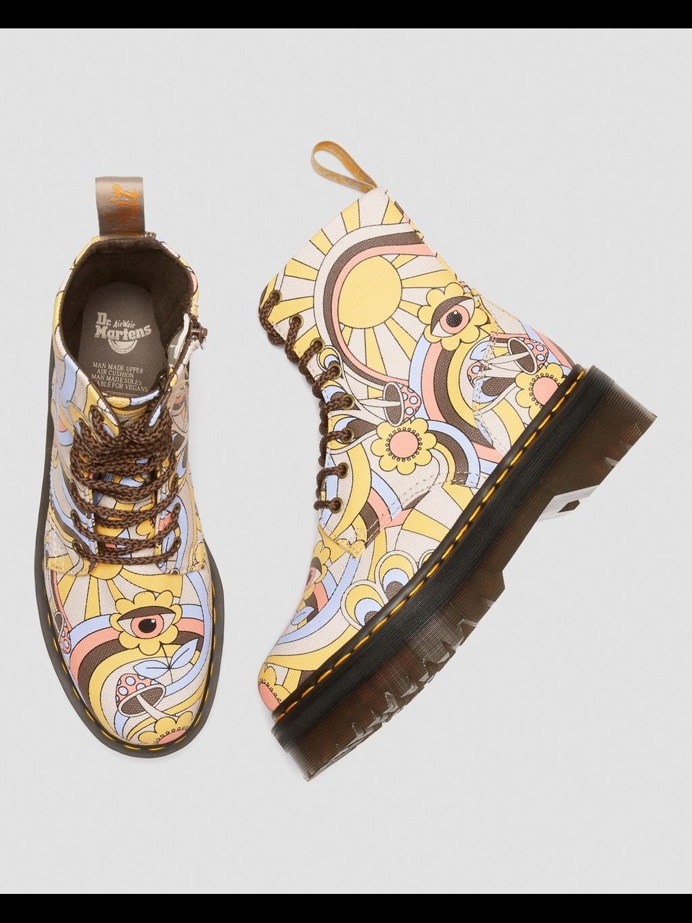 Dr. Martens Vegan Jadon Boot Retro Canvas Platforms